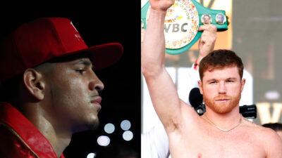 Edgar Berlanga and Canelo Alvarez almost come to blows