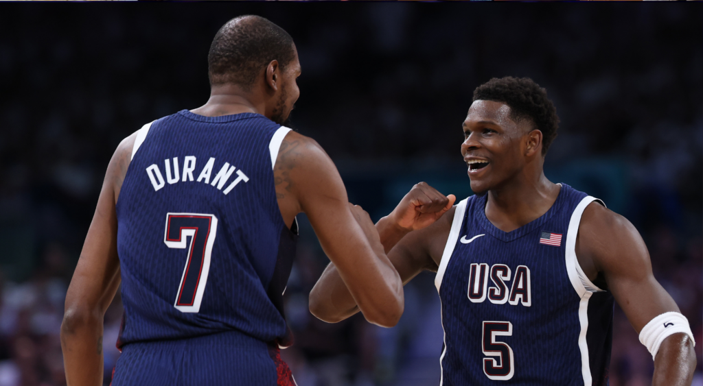 Anthony Edwards and Kevin Durant's epic handshake