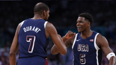 Anthony Edwards and Kevin Durant's epic handshake