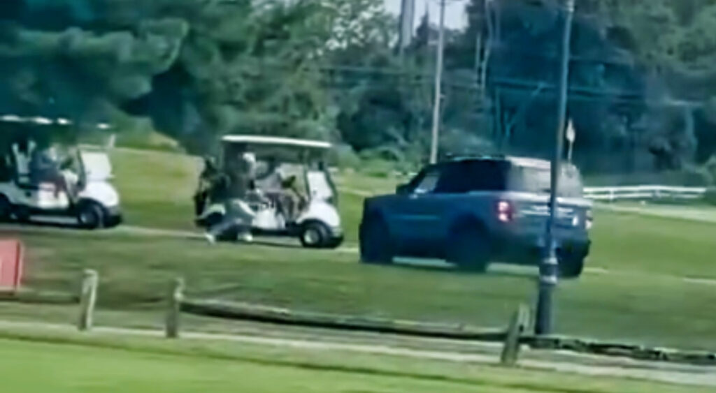 Ford Bronco on golf course