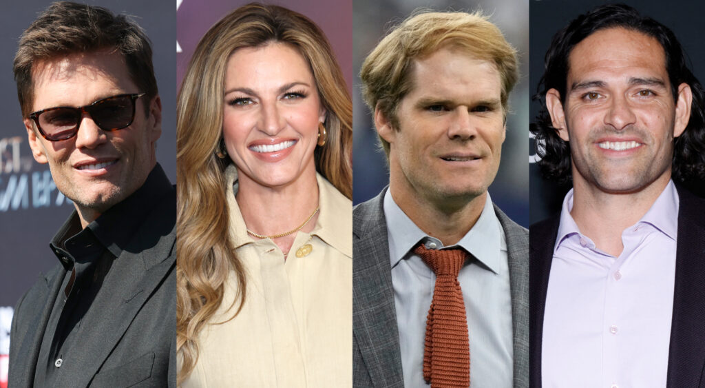 Tom Brady, Erin Andrews, Greg Olsen, Mark Sanchez