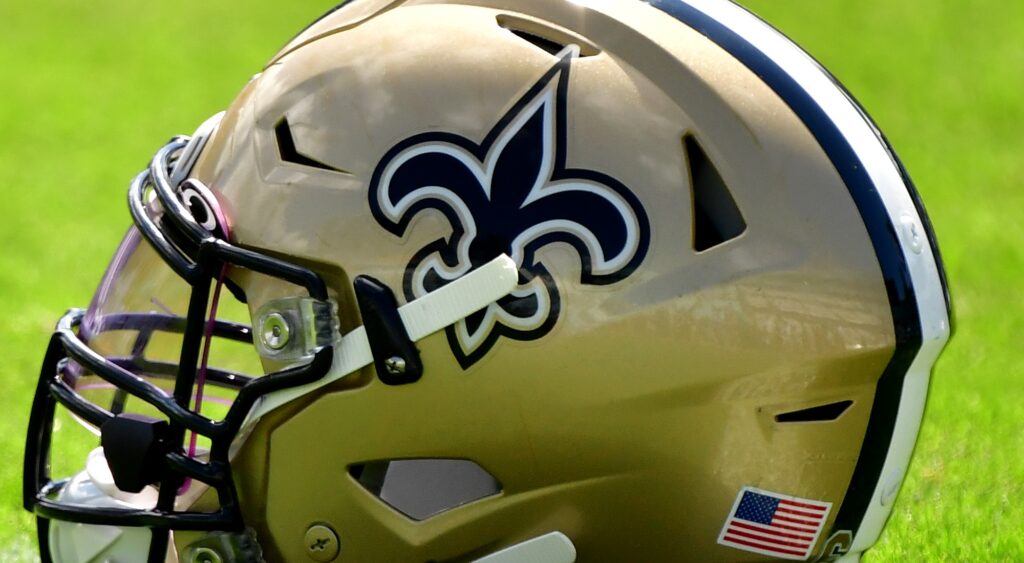 New Orleans Saints helmet. Kendre Miller could be cut