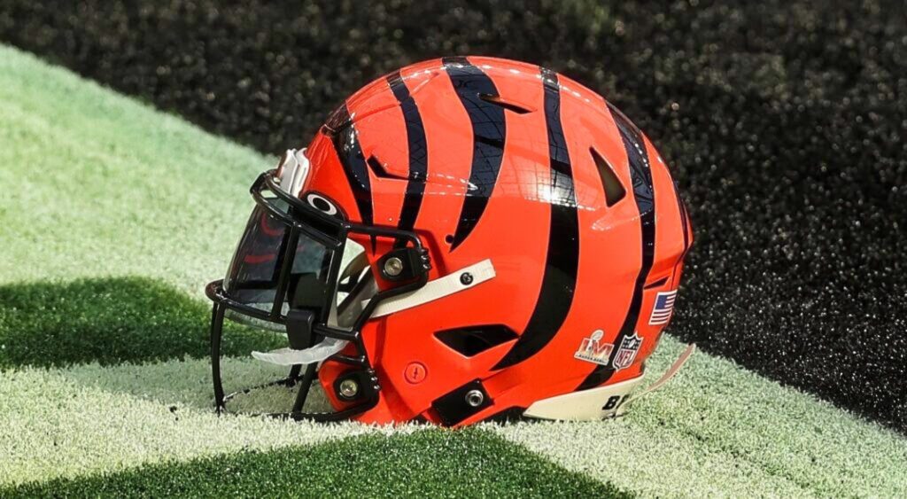 Cincinnati Bengals helmet. The team lost offensive tackle D'Ante Smith for the season