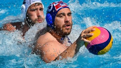 Josip Vrlic in pool at the Olympics