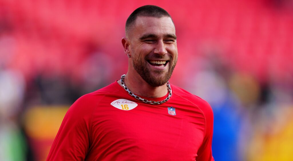 Travis Kelce smiling