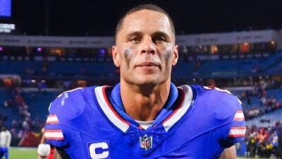 Jordan Poyer in uniform for the Bills