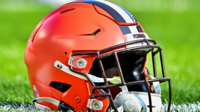 Photo of Cleveland Browns helmet for article on Michael Hall Jr.