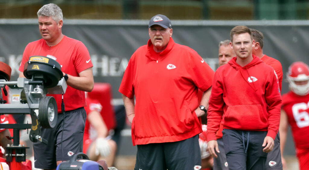 Andy Reid in Chiefs practice