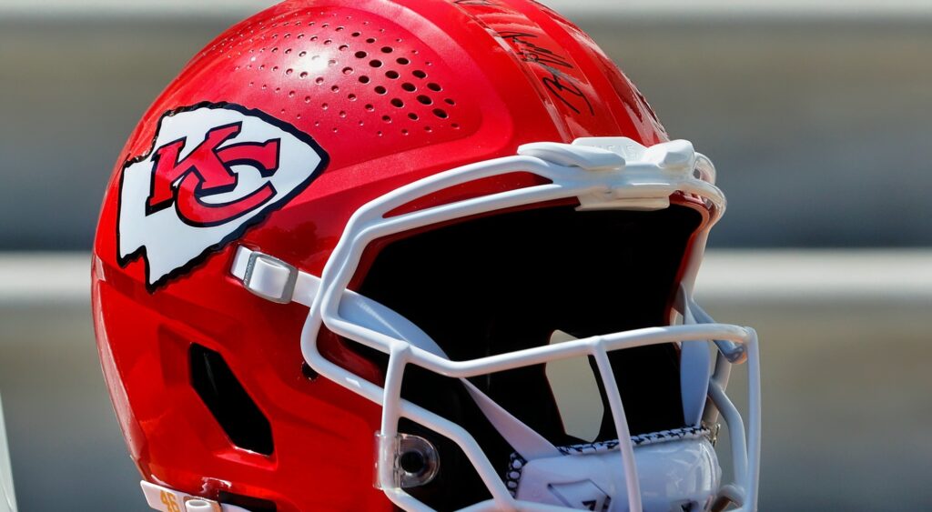 Kansas City Chiefs helmet worn by JuJu Smith-Schuster