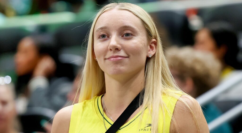 Paige Bueckers smiling in Seattle jersey