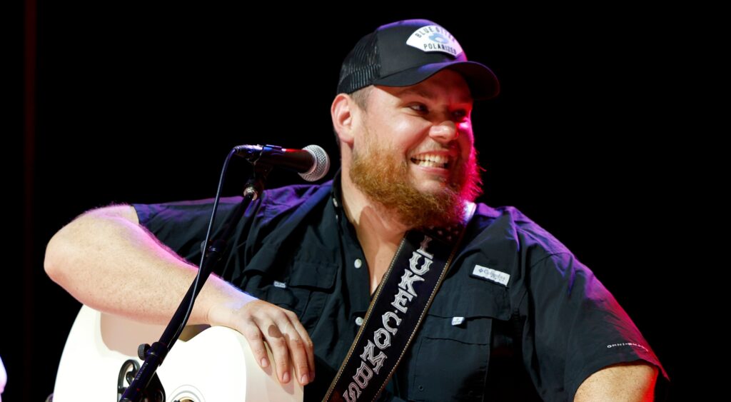 Luke Combs performing at the Country Music Awards