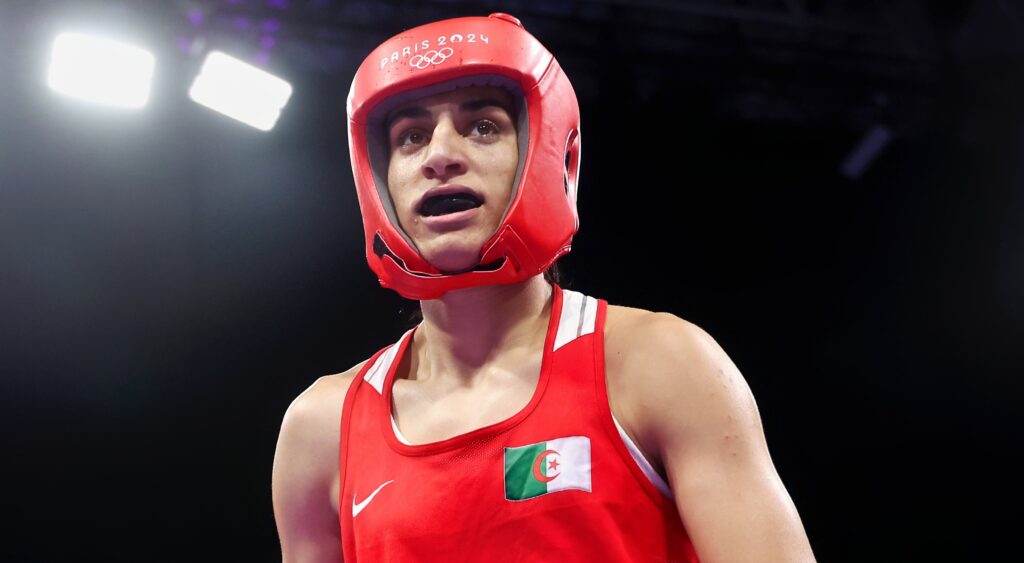 Imane Khelif in boxing gear