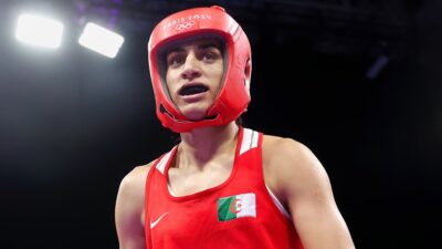 Imane Khelif in boxing gear