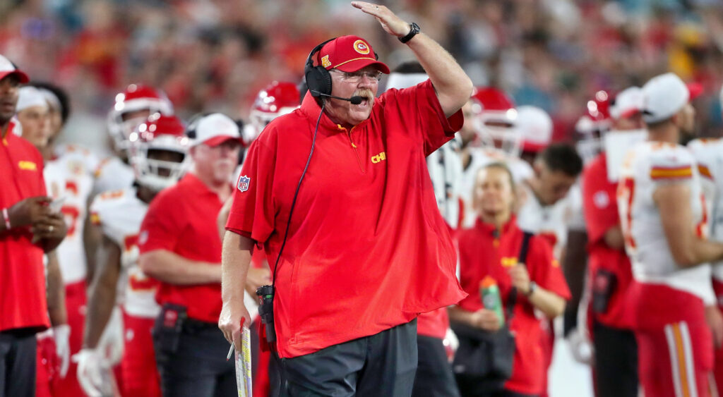 Photo of andy Reid for article on Marquise Brown