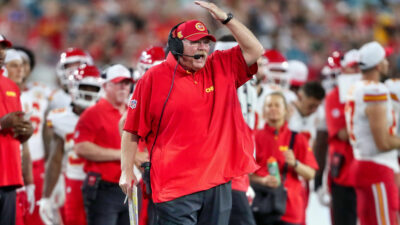 Photo of andy Reid for article on Marquise Brown