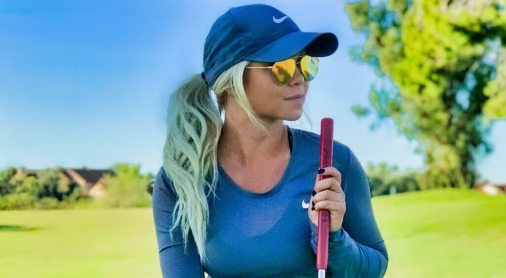 Hailey Rae Ostrom on the golf course.