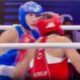 Imane Khelif and Angela Carini in boxing ring