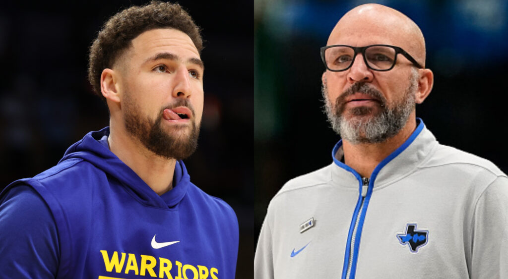 Jason Kidd discusses Kyrie Irving's significant role in the Dallas Mavericks' recruitment of Klay Thompson