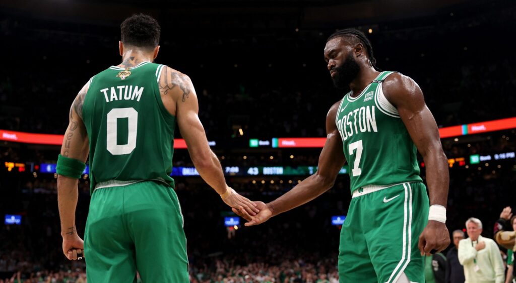 Jaylen Brown speaks about Jayson Tatum's limited playtime in Olympics