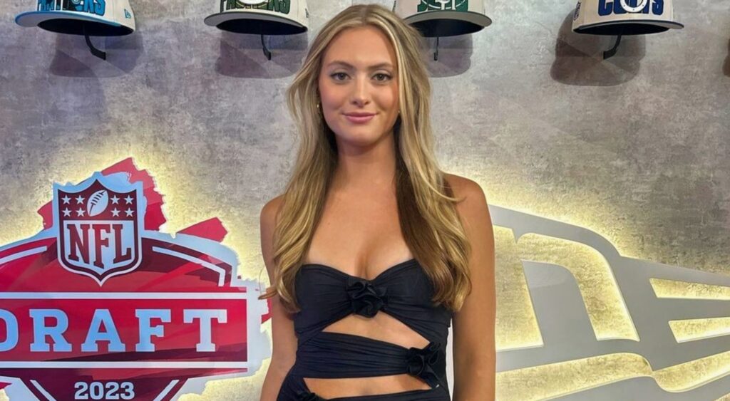 Kelley Levis, sister of Will Levis, posing at NFL Draft