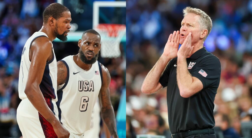 Kevin Durant, LeBron James and Steve Kerr.