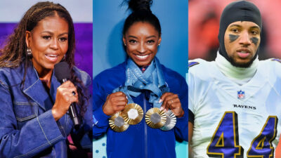 Photos of Michelle Obama, Simone Biles, and Marlon Humphrey