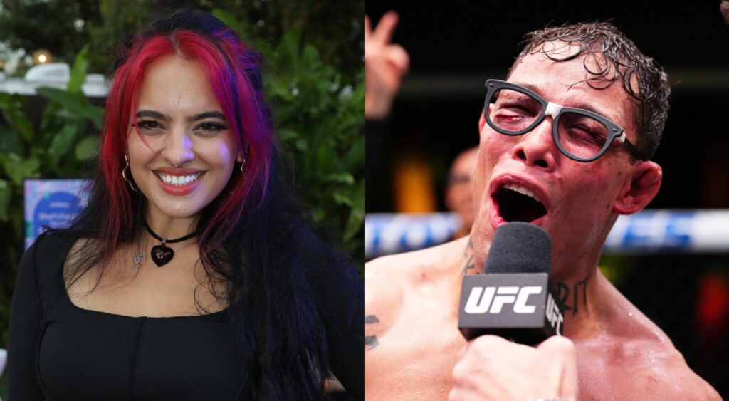 Nina Marie Daniele reacted to Caio Borralho's fight