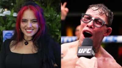 Nina Marie Daniele reacted to Caio Borralho's fight