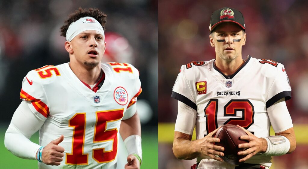 Patrick Mahomes [L] and Tom Brady[R] (Images Credit Getty Images)