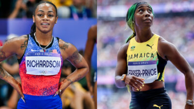 Photos of Sha'Carri Richardson and Shelly-Ann Fraser-Pryce at Olympics