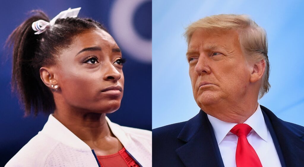 Simone Biles and Donald Trump