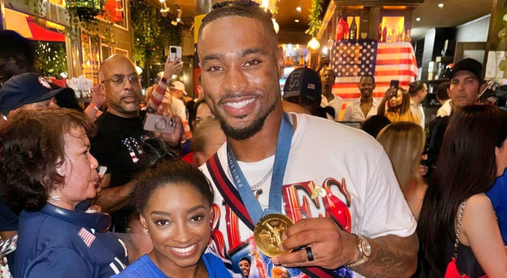 Simone Biles and Jonathan Owens