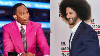 Photos of Stephen A. Smith and Colin Kaepernick