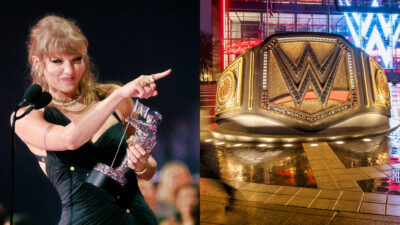 Photos of Taylor Swift and WWE Championship