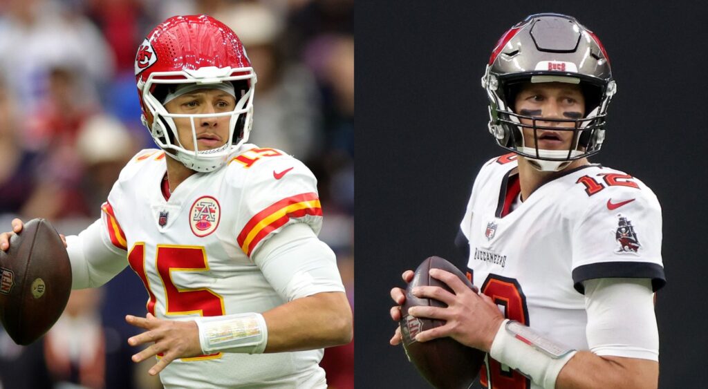 Patrick Mahomes [L] and Tom Brady[R] (Images Credit: Getty Images)