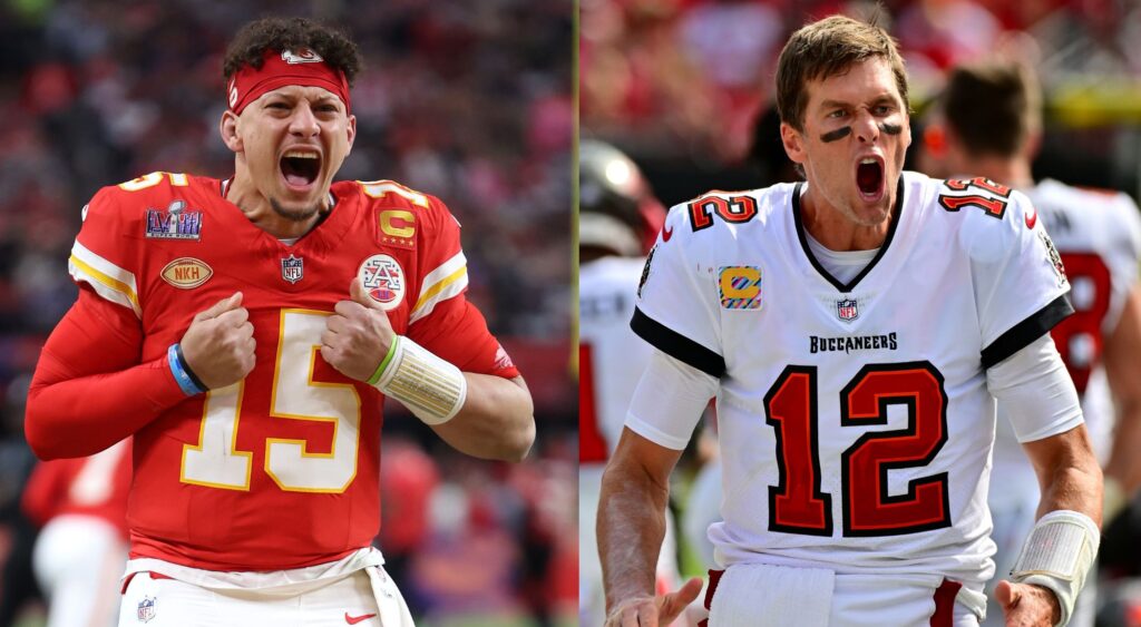 Patrick Mahomes [L] and Tom Brady[R] (Images Credit: Getty Images)