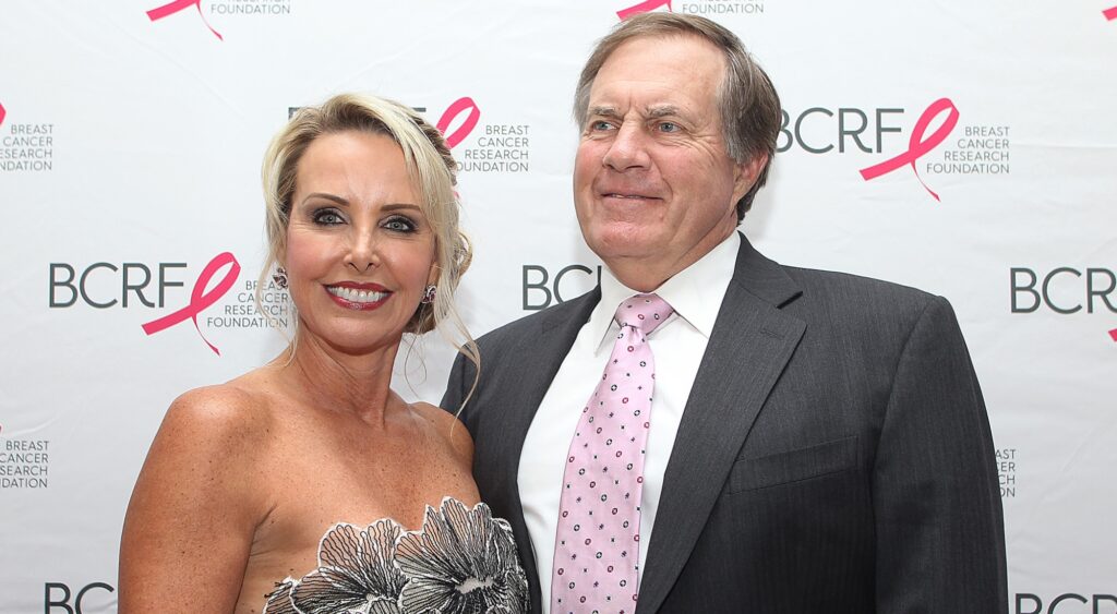 Linda Holliday and Bill Belichick at event.