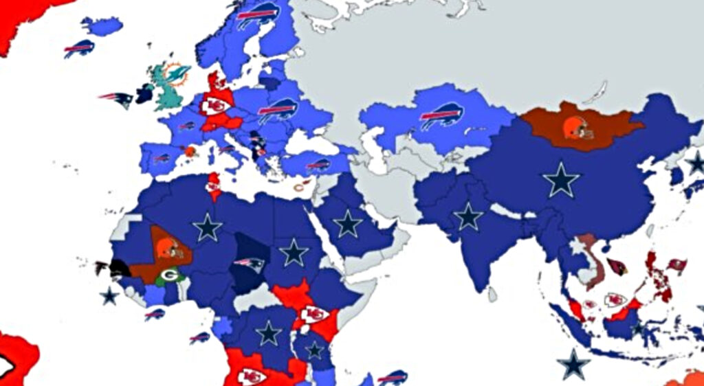 New Study Reveals The Most Popular NFL Team In Every Country, And Some Of The Results Are Mind-Blowing