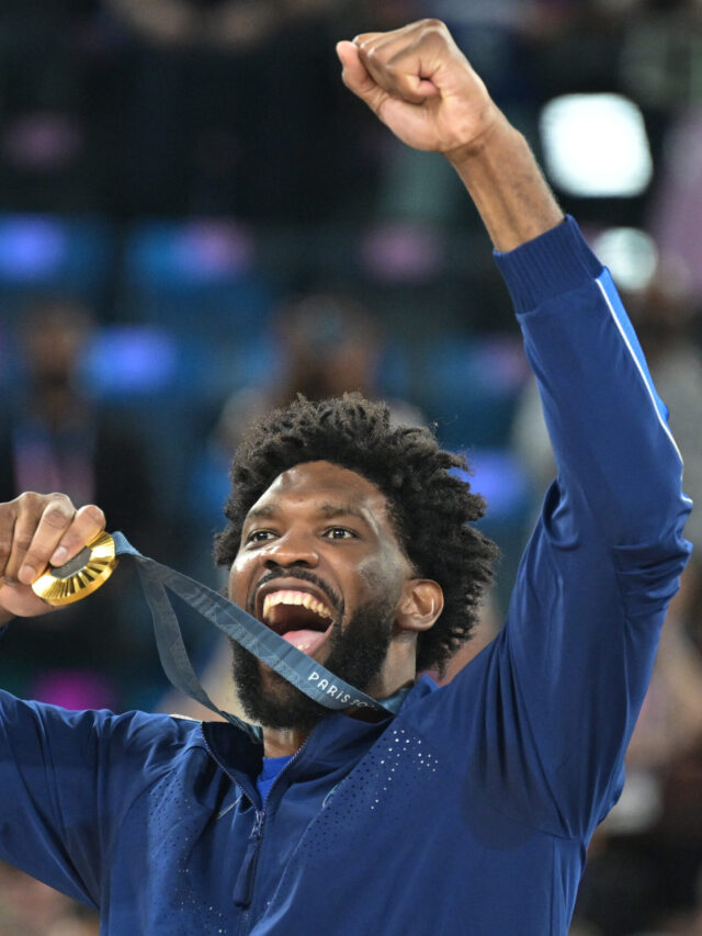 Joel Embiid Receives Custom Skechers Shoes After Olympic Win