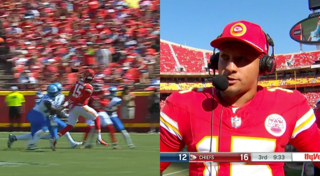 Patrick Mahomes behind-the-back pass