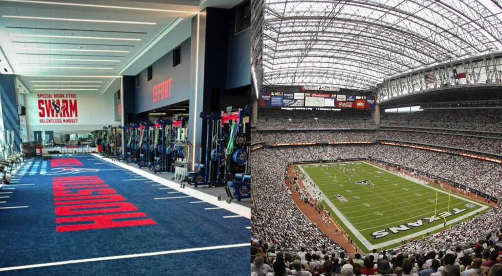 Houston Texans weight room and stadium