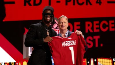 Mavrin Harison Jr. and Roger Goodell