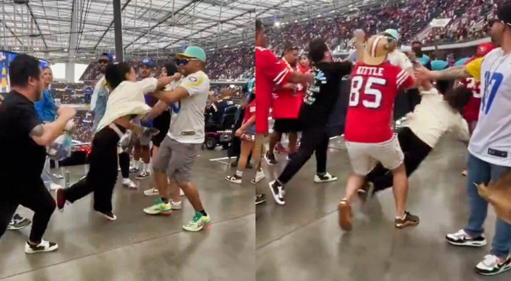 49ers and Rams fans fighting