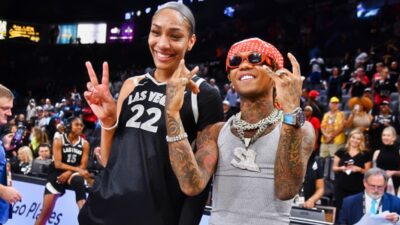 After a recent victory against the Seattle Storm, A'ja Wilson was seen sharing a wholesome moment with the famous rapper Swae Lee.