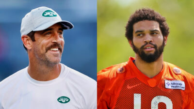 2024 NFL Headlines: Aaron Rodgers[L] and Caleb Williams [R]