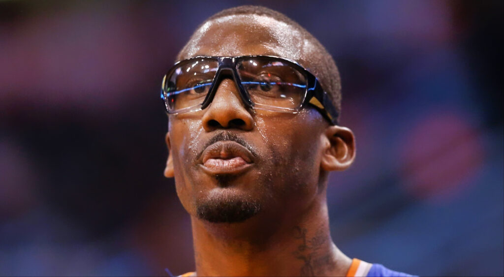 Amar'e Stoudemire of the New York Knicks during the NBA game against the Phoenix Suns.