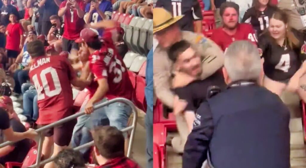 Arizona Cardinals fans fighting in stands