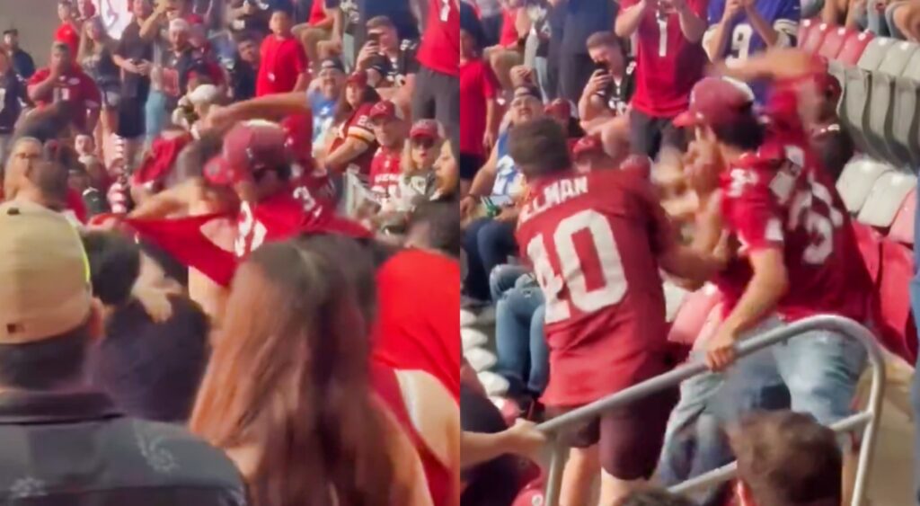 Arizona Cardinals fans fighting in stands