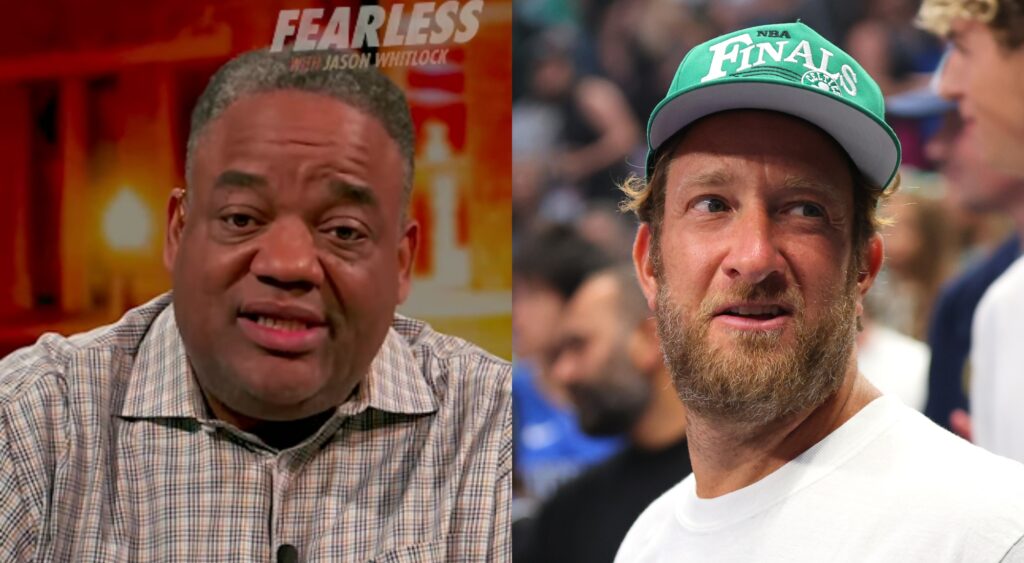 Jason Whitlock during Fearless and Dave Portnoy at a basketball game