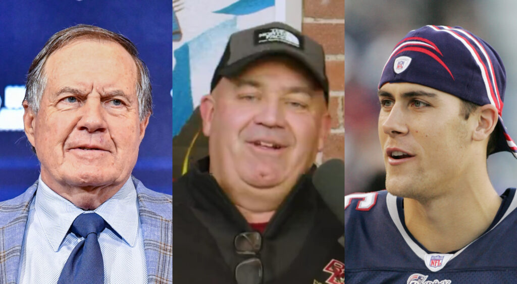 Collage of Bill Belichick, Bill O'Brien, and Matt Cassel